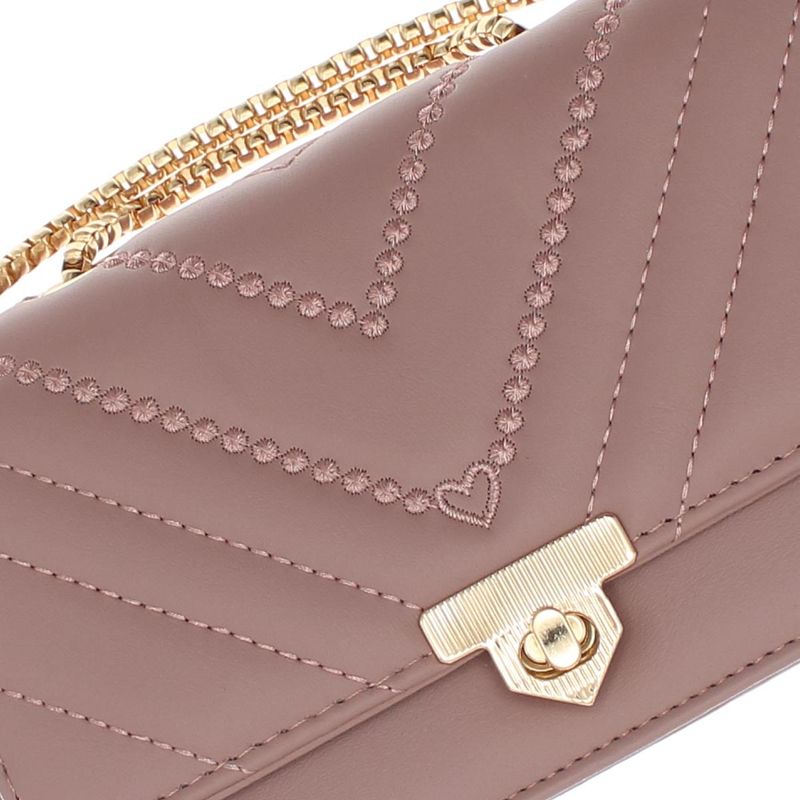 Fashion, accesorii si bijuterii - Femei - Accesorii femei - Genti si rucsacuri femei - Geanta de umar, dama, din material sintetic, ButicCochet, 19x12x6 cm, Lila - GND860 - Infinity.ro