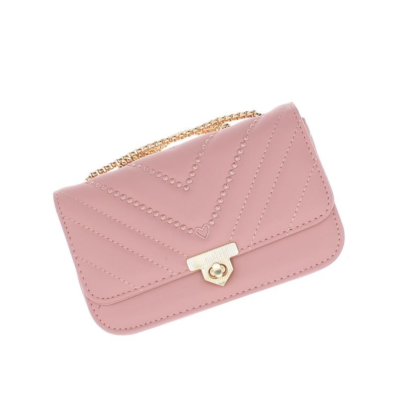 Fashion, accesorii si bijuterii - Femei - Accesorii femei - Genti si rucsacuri femei - Geanta de umar, dama, din material sintetic, ButicCochet, 19x12x6 cm, Roz - GND854 - Infinity.ro