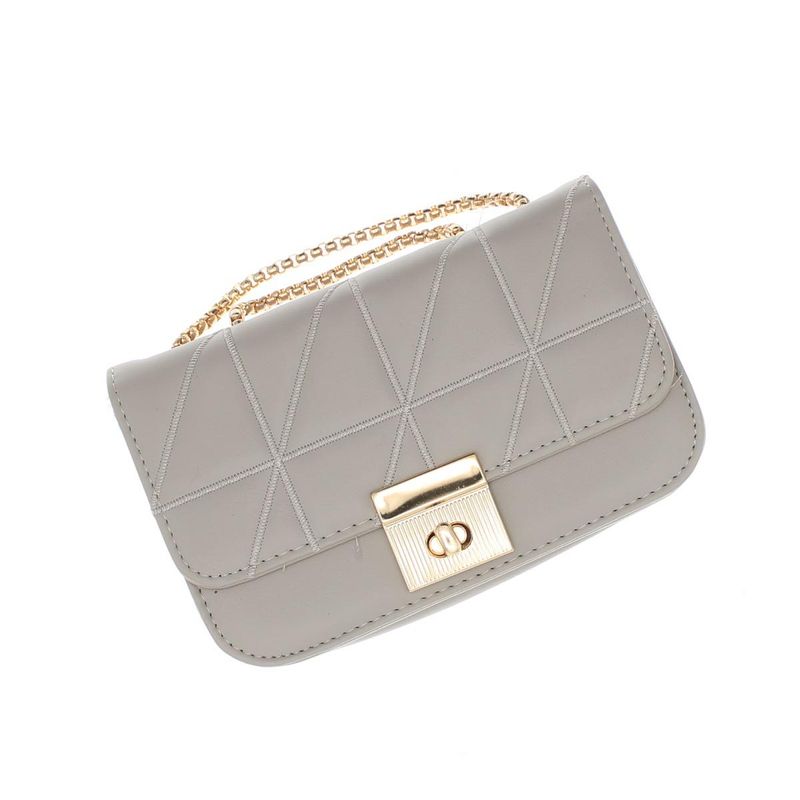 Fashion, accesorii si bijuterii - Femei - Accesorii femei - Genti si rucsacuri femei - Geanta de umar, dama, din material sintetic, ButicCochet, 19x12x6 cm, Gri - GND913 - Infinity.ro
