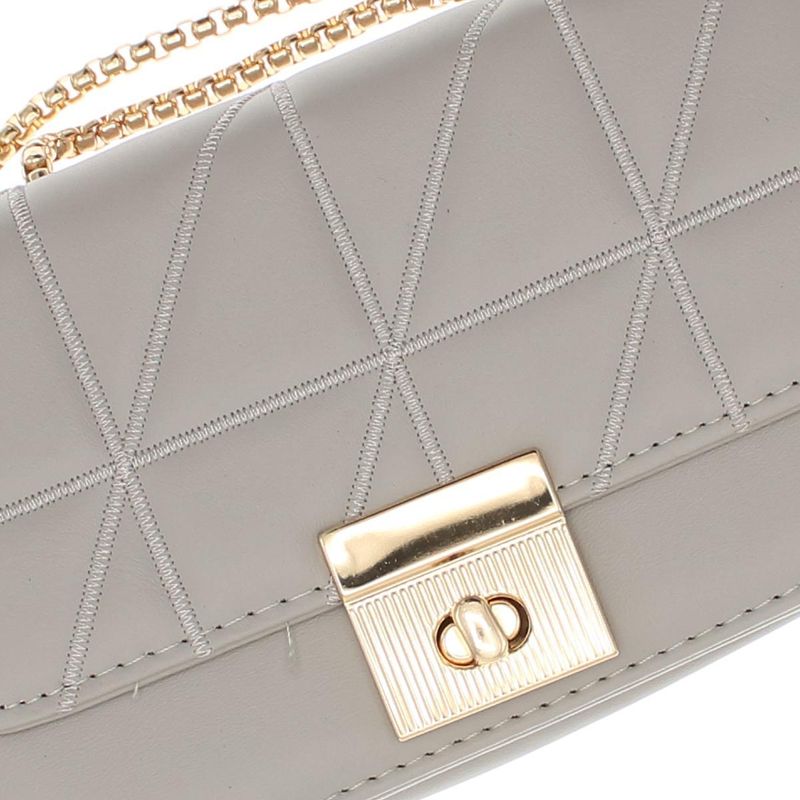 Fashion, accesorii si bijuterii - Femei - Accesorii femei - Genti si rucsacuri femei - Geanta de umar, dama, din material sintetic, ButicCochet, 19x12x6 cm, Gri - GND913 - Infinity.ro