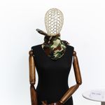 Fashion, accesorii si bijuterii - Femei - Accesorii femei - Esarfe si fulare femei - Bandana din bumbac, dimensiune 55 x 55 cm, imprimeu Army, Buticcochet, Kaki - ES2207 - Infinity.ro