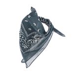 Fashion, accesorii si bijuterii - Femei - Accesorii femei - Esarfe si fulare femei - Bandana din bumbac, dimensiune 55 x 55 cm, imprimeu mandala, Buticcochet, Gri inchis - ES2202 - Infinity.ro