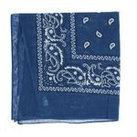 Fashion, accesorii si bijuterii - Femei - Accesorii femei - Esarfe si fulare femei - Bandana din bumbac, dimensiune 55 x 55 cm, imprimeu mandala, Buticcochet, Albastru inchis - ES2204 - Infinity.ro