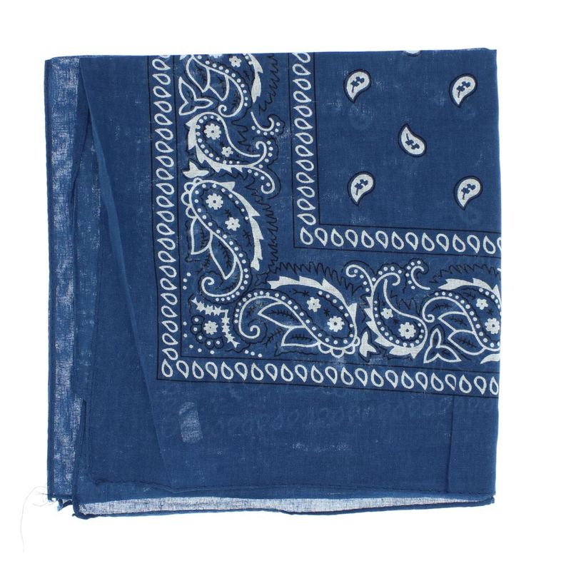 Fashion, accesorii si bijuterii - Femei - Accesorii femei - Esarfe si fulare femei - Bandana din bumbac, dimensiune 55 x 55 cm, imprimeu mandala, Buticcochet, Albastru inchis - ES2204 - Infinity.ro