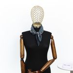 Fashion, accesorii si bijuterii - Femei - Accesorii femei - Esarfe si fulare femei - Bandana din bumbac, dimensiune 55 x 55 cm, imprimeu mandala, Buticcochet, Gri inchis - ES2202 - Infinity.ro