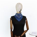Fashion, accesorii si bijuterii - Femei - Accesorii femei - Esarfe si fulare femei - Bandana din bumbac, dimensiune 55 x 55 cm, imprimeu mandala, Buticcochet, Albastru inchis - ES2204 - Infinity.ro
