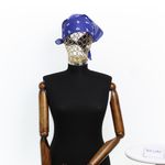 Fashion, accesorii si bijuterii - Femei - Accesorii femei - Esarfe si fulare femei - Bandana din bumbac, dimensiune 55 x 55 cm, Buticcochet, imprimeu stilizat, Albastru electric - ES2225 - Infinity.ro