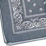 Fashion, accesorii si bijuterii - Femei - Accesorii femei - Esarfe si fulare femei - Bandana din bumbac, dimensiune 55 x 55 cm, imprimeu mandala, Buticcochet, Gri inchis - ES2202 - Infinity.ro