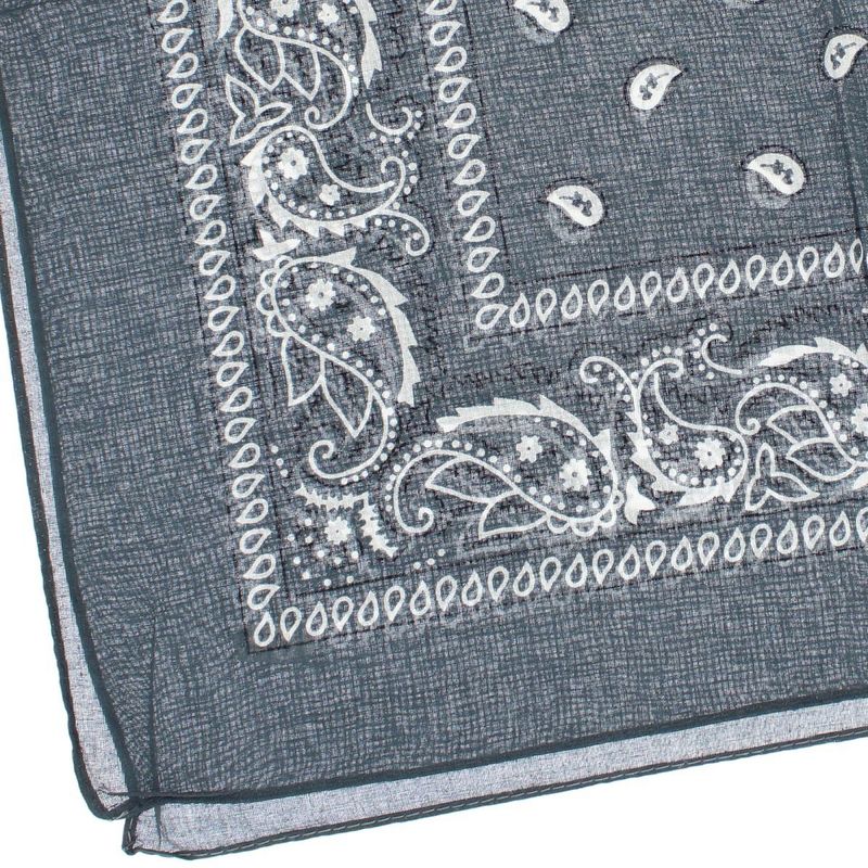 Fashion, accesorii si bijuterii - Femei - Accesorii femei - Esarfe si fulare femei - Bandana din bumbac, dimensiune 55 x 55 cm, imprimeu mandala, Buticcochet, Gri inchis - ES2202 - Infinity.ro