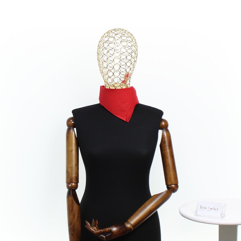 Fashion, accesorii si bijuterii - Femei - Accesorii femei - Esarfe si fulare femei - Bandana din bumbac, dimensiune 55 x 55 cm, Buticcochet, model uni, Rosu - ES2227 - Infinity.ro