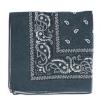 Fashion, accesorii si bijuterii - Femei - Accesorii femei - Esarfe si fulare femei - Bandana din bumbac, dimensiune 55 x 55 cm, imprimeu mandala, Buticcochet, Gri inchis - ES2202 - Infinity.ro