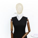 Fashion, accesorii si bijuterii - Femei - Accesorii femei - Esarfe si fulare femei - Bandana din bumbac, dimensiune 55 x 55 cm, Buticcochet, model uni, Alb - ES2233 - Infinity.ro