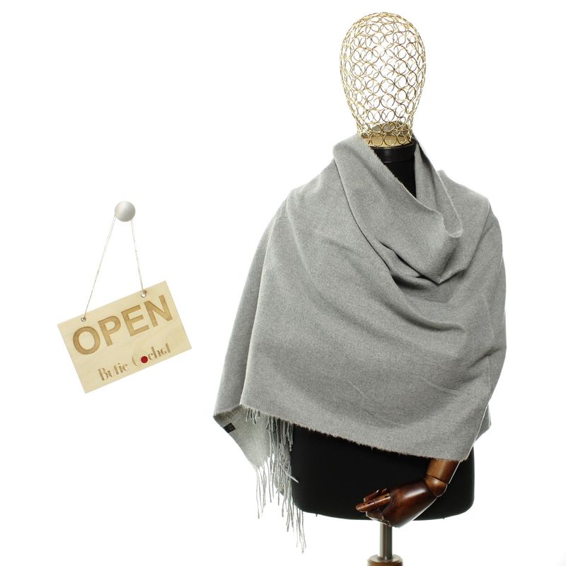 Fashion, accesorii si bijuterii - Femei - Accesorii femei - Esarfe si fulare femei - Esarfa dama, din lana, Buticcochet, 70x190 cm, model Uni, Gri - ES3124 - Infinity.ro