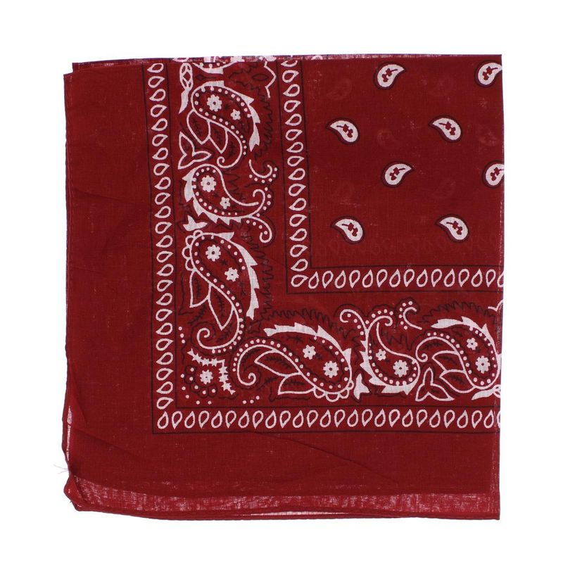 Fashion, accesorii si bijuterii - Femei - Accesorii femei - Esarfe si fulare femei - Bandana din bumbac, dimensiune 55 x 55 cm, imprimeu mandala, Buticcochet, Visiniu - ES2195 - Infinity.ro