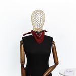 Fashion, accesorii si bijuterii - Femei - Accesorii femei - Esarfe si fulare femei - Bandana din bumbac, dimensiune 55 x 55 cm, imprimeu mandala, Buticcochet, Visiniu - ES2195 - Infinity.ro