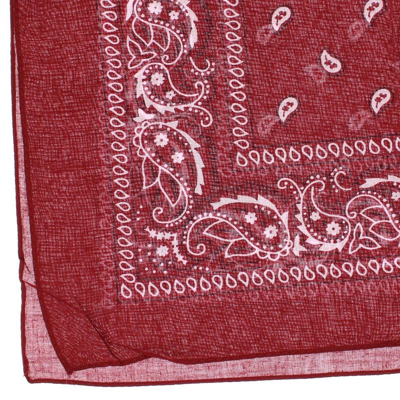 Fashion, accesorii si bijuterii - Femei - Accesorii femei - Esarfe si fulare femei - Bandana din bumbac, dimensiune 55 x 55 cm, imprimeu mandala, Buticcochet, Visiniu - ES2195 - Infinity.ro