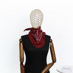 Fashion, accesorii si bijuterii - Femei - Accesorii femei - Esarfe si fulare femei - Bandana din bumbac, dimensiune 55 x 55 cm, imprimeu mandala, Buticcochet, Visiniu - ES2195 - Infinity.ro