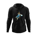 Fashion, accesorii si bijuterii - Barbati - Imbracaminte - Hanorace barbati - Hanorac barbati Legend of Zelda Link Minecraft Game, negru, marime 2XL - Infinity.ro