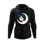 Fashion, accesorii si bijuterii - Barbati - Imbracaminte - Hanorace barbati - Hanorac barbati Mercur Sailor Moon Anime Manga Love, negru, marime 2XL - Infinity.ro
