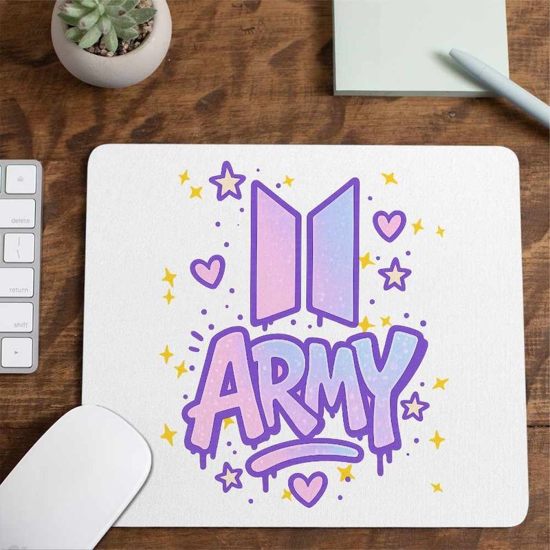 PC, gaming si accesorii - Periferice PC - Mousepad - Mousepad BTS Army K-Pop, 21x19cm - Infinity.ro