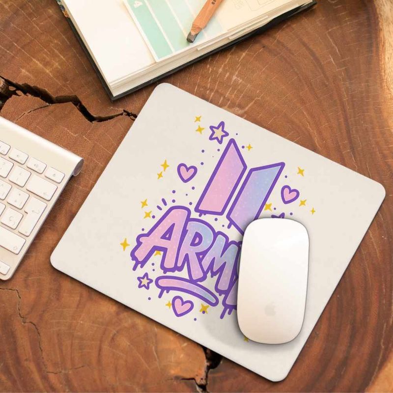 PC, gaming si accesorii - Periferice PC - Mousepad - Mousepad BTS Army K-Pop, 21x19cm - Infinity.ro