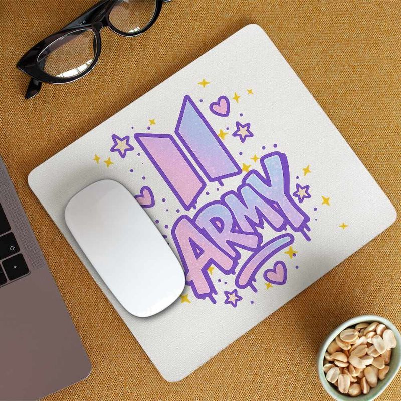 PC, gaming si accesorii - Periferice PC - Mousepad - Mousepad BTS Army K-Pop, 21x19cm - Infinity.ro