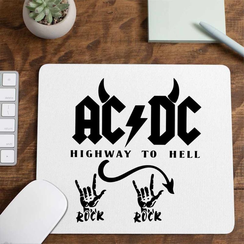 PC, gaming si accesorii - Periferice PC - Mousepad - Mousepad AC/DC Highway To Hell ACDC Merch, 21x19cm - Infinity.ro