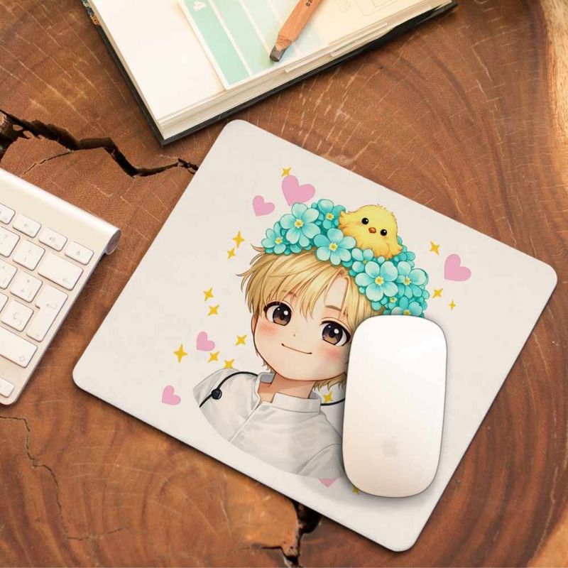 PC, gaming si accesorii - Periferice PC - Mousepad - Mousepad Taemin Chibi Shinee Kpop, 21x19cm - Infinity.ro
