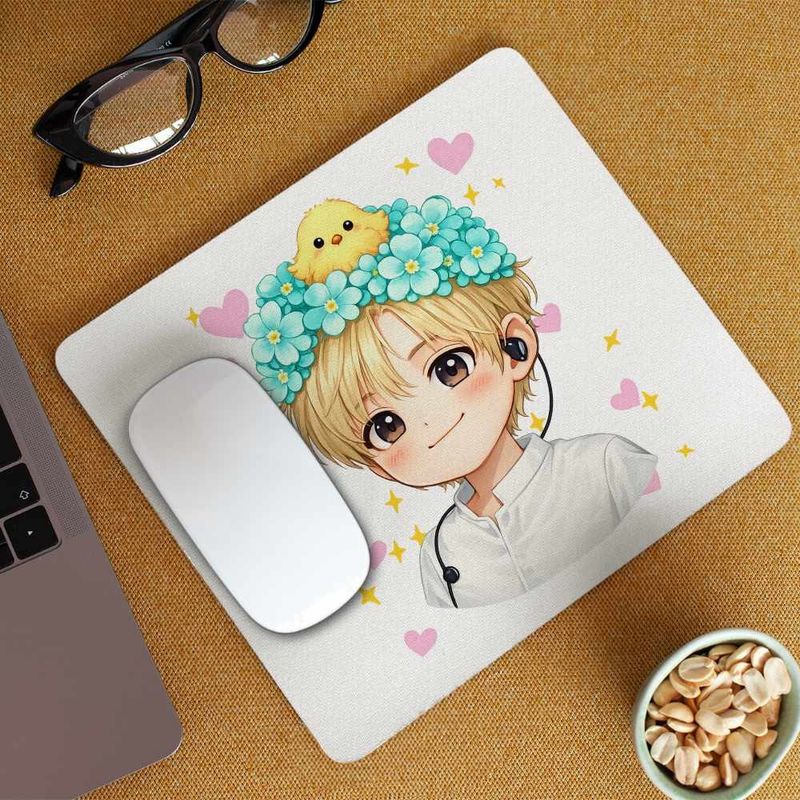 PC, gaming si accesorii - Periferice PC - Mousepad - Mousepad Taemin Chibi Shinee Kpop, 21x19cm - Infinity.ro