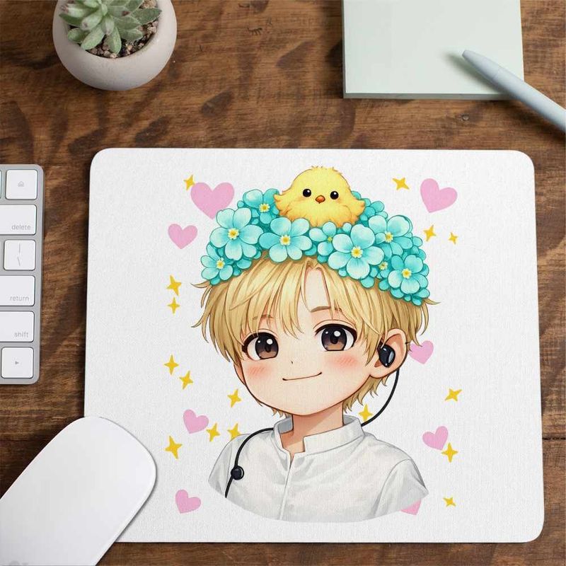 PC, gaming si accesorii - Periferice PC - Mousepad - Mousepad Taemin Chibi Shinee Kpop, 21x19cm - Infinity.ro