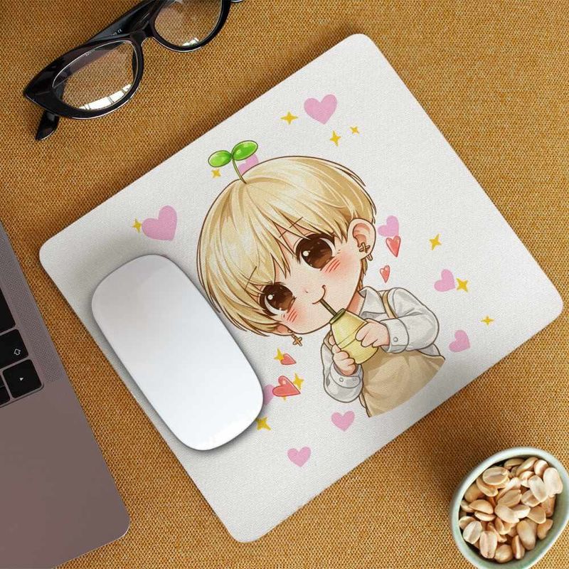 PC, gaming si accesorii - Periferice PC - Mousepad - Mousepad Shinee Kpop Chibi, 21x19cm - Infinity.ro