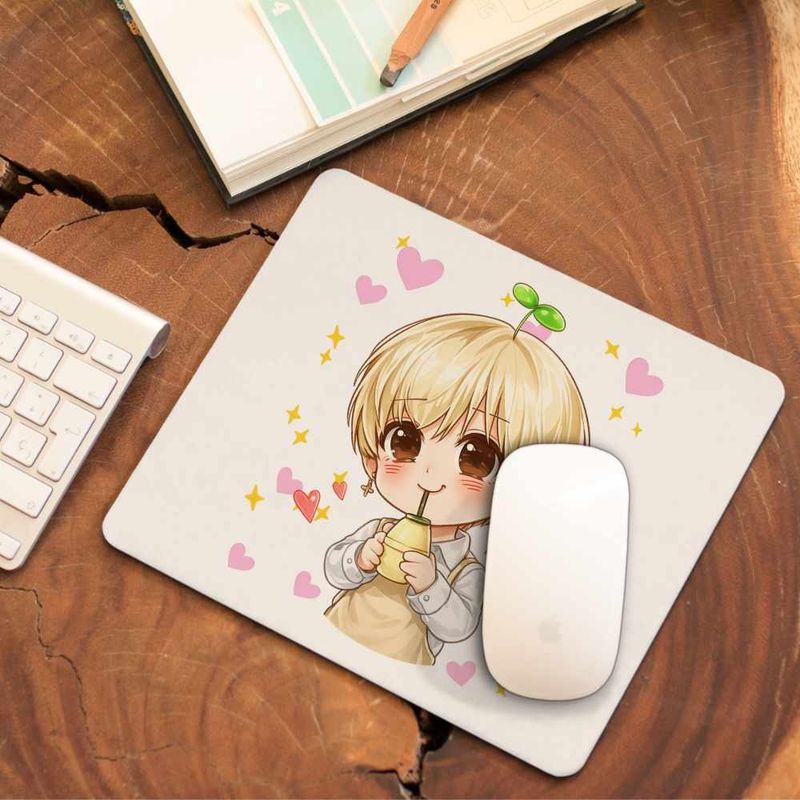PC, gaming si accesorii - Periferice PC - Mousepad - Mousepad Shinee Kpop Chibi, 21x19cm - Infinity.ro
