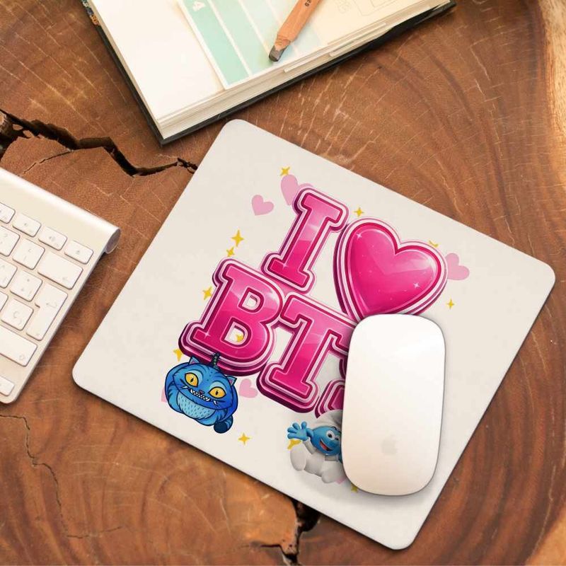 PC, gaming si accesorii - Periferice PC - Mousepad - Mousepad I Love BTS Bangtan K-Pop, 21x19cm - Infinity.ro