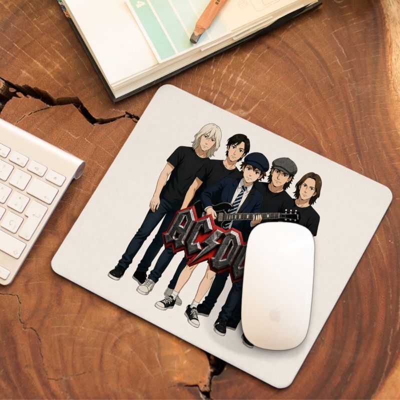 PC, gaming si accesorii - Periferice PC - Mousepad - Mousepad ACDC Cartoon Merch, 21x19cm - Infinity.ro
