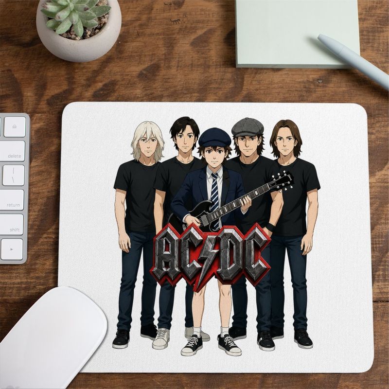 PC, gaming si accesorii - Periferice PC - Mousepad - Mousepad ACDC Cartoon Merch, 21x19cm - Infinity.ro