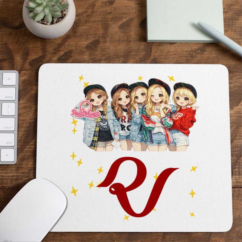 PC, gaming si accesorii - Periferice PC - Mousepad - Mousepad Red Velvet Merch Kpop, 21x19cm - Infinity.ro