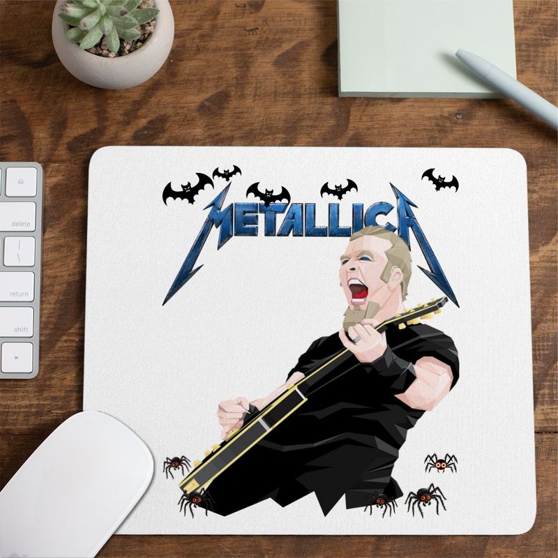 PC, gaming si accesorii - Periferice PC - Mousepad - Mousepad Metallica Merch James Hetfield, 21x19cm - Infinity.ro