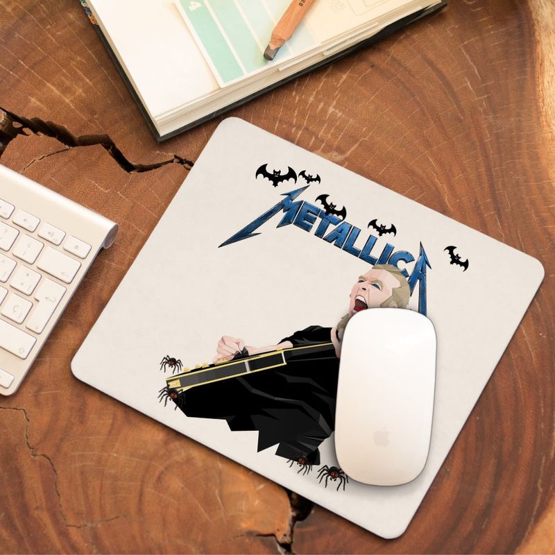 PC, gaming si accesorii - Periferice PC - Mousepad - Mousepad Metallica Merch James Hetfield, 21x19cm - Infinity.ro