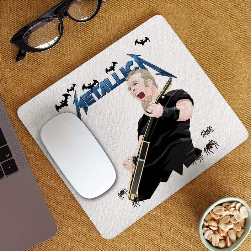 PC, gaming si accesorii - Periferice PC - Mousepad - Mousepad Metallica Merch James Hetfield, 21x19cm - Infinity.ro