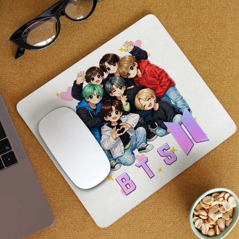 PC, gaming si accesorii - Periferice PC - Mousepad - Mousepad BTS Kpop Style, 21x19cm - Infinity.ro