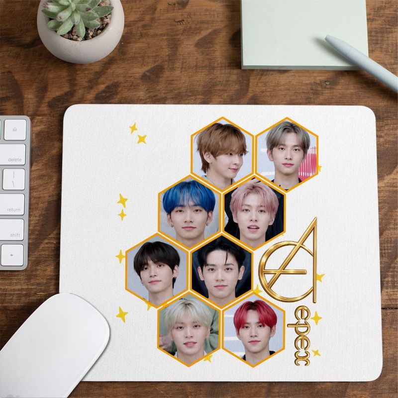 PC, gaming si accesorii - Periferice PC - Mousepad - Mousepad Epex All Gang Kpop Merch, 21x19cm - Infinity.ro