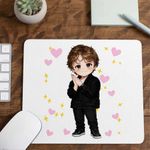 PC, gaming si accesorii - Periferice PC - Mousepad - Mousepad Lewis Capaldi Chibi Cartoon, 21x19cm - Infinity.ro