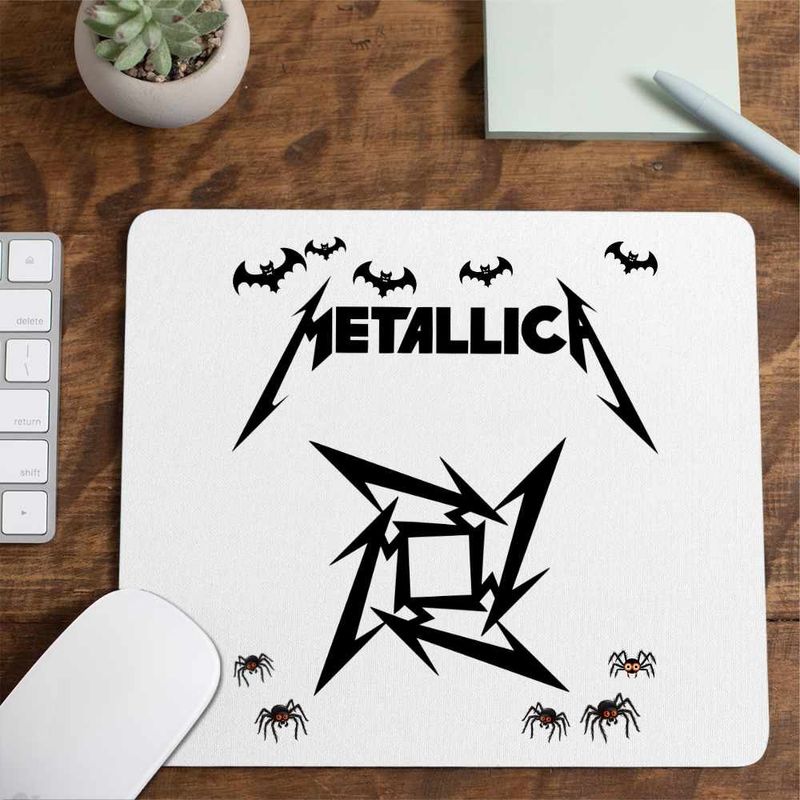 PC, gaming si accesorii - Periferice PC - Mousepad - Mousepad Metallica Merch Seek Destroy, 21x19cm - Infinity.ro