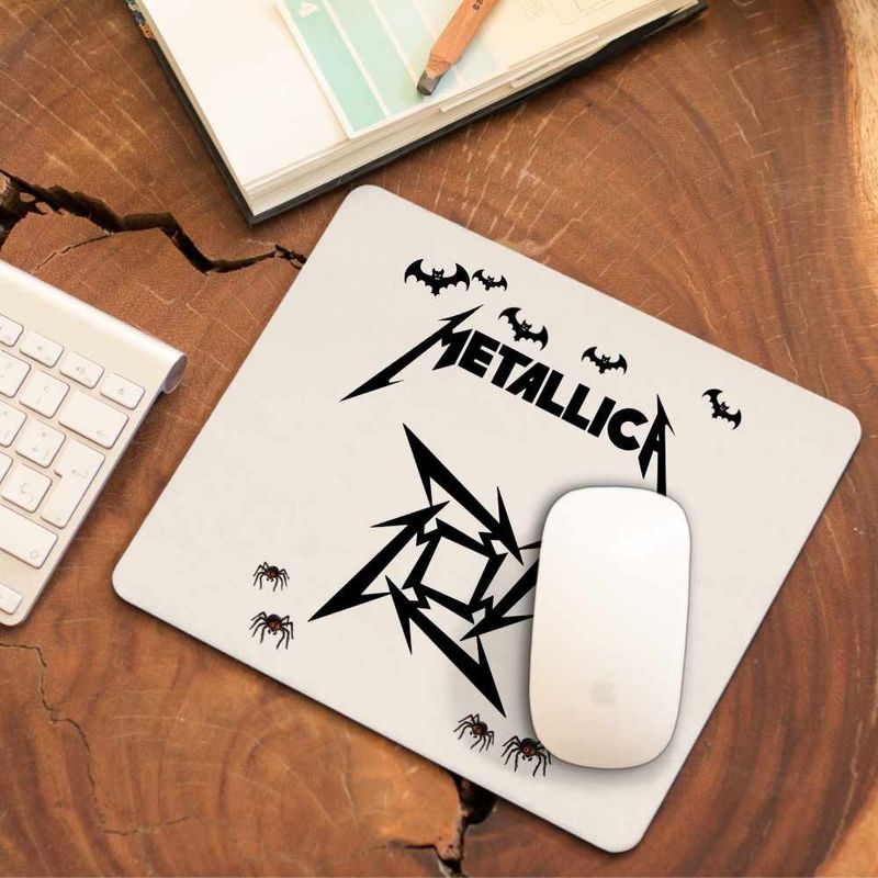 PC, gaming si accesorii - Periferice PC - Mousepad - Mousepad Metallica Merch Seek Destroy, 21x19cm - Infinity.ro