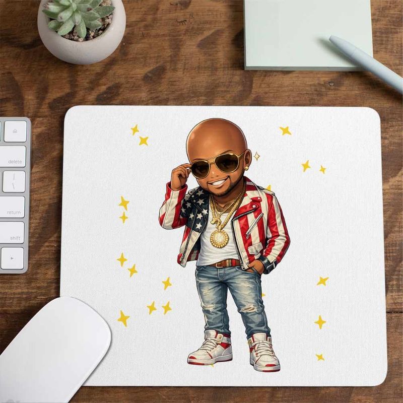 PC, gaming si accesorii - Periferice PC - Mousepad - Mousepad Flo Rida Anime Cartoon, 21x19cm - Infinity.ro