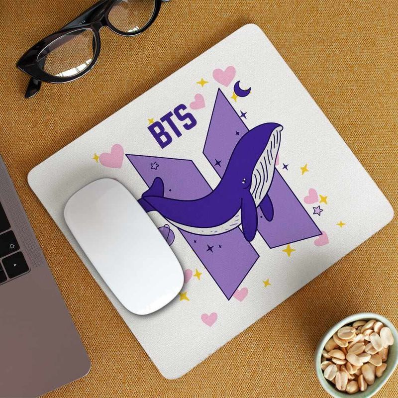 PC, gaming si accesorii - Periferice PC - Mousepad - Mousepad Kpop BTS Universe Whale, 21x19cm - Infinity.ro