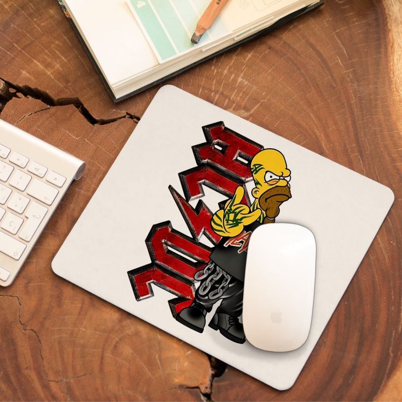 PC, gaming si accesorii - Periferice PC - Mousepad - Mousepad AC/DC The Simpsons Homer ACDC Merch, 21x19cm - Infinity.ro