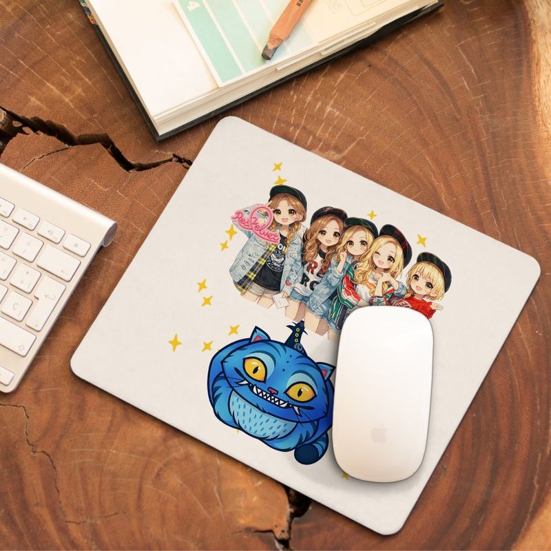 PC, gaming si accesorii - Periferice PC - Mousepad - Mousepad Red Velvet Cartoon Chibi Kpop, 21x19cm - Infinity.ro