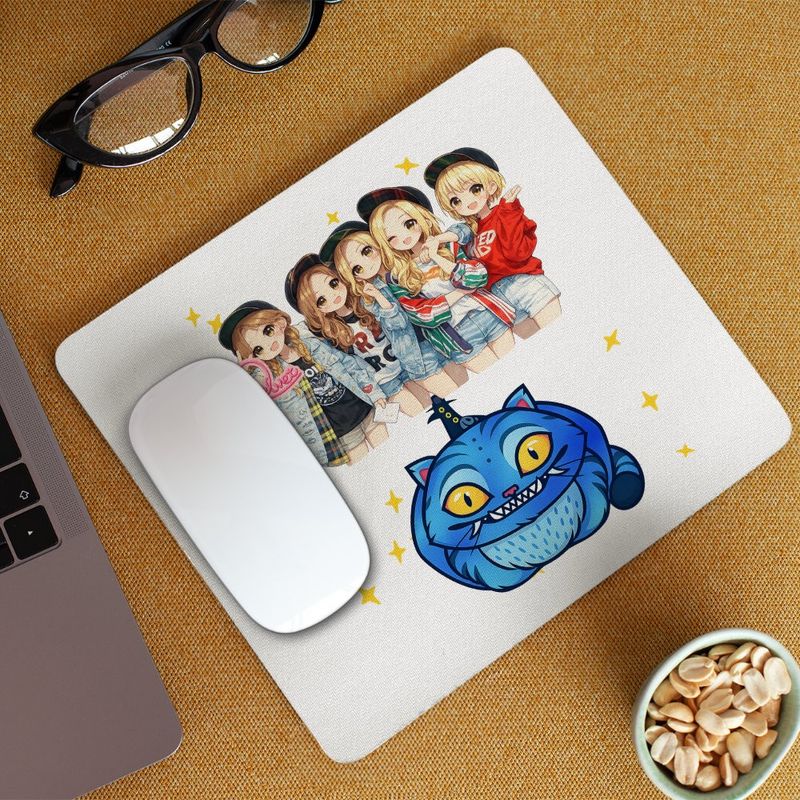 PC, gaming si accesorii - Periferice PC - Mousepad - Mousepad Red Velvet Cartoon Chibi Kpop, 21x19cm - Infinity.ro