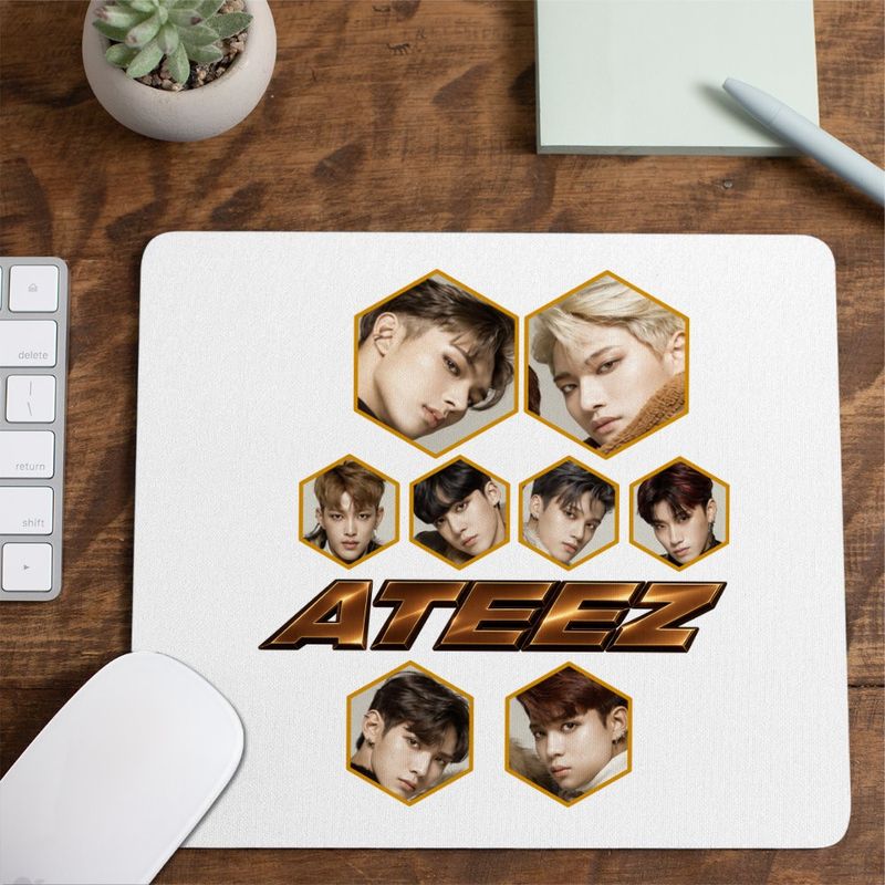 PC, gaming si accesorii - Periferice PC - Mousepad - Mousepad Ateez Korea Kpop, 21x19cm - Infinity.ro